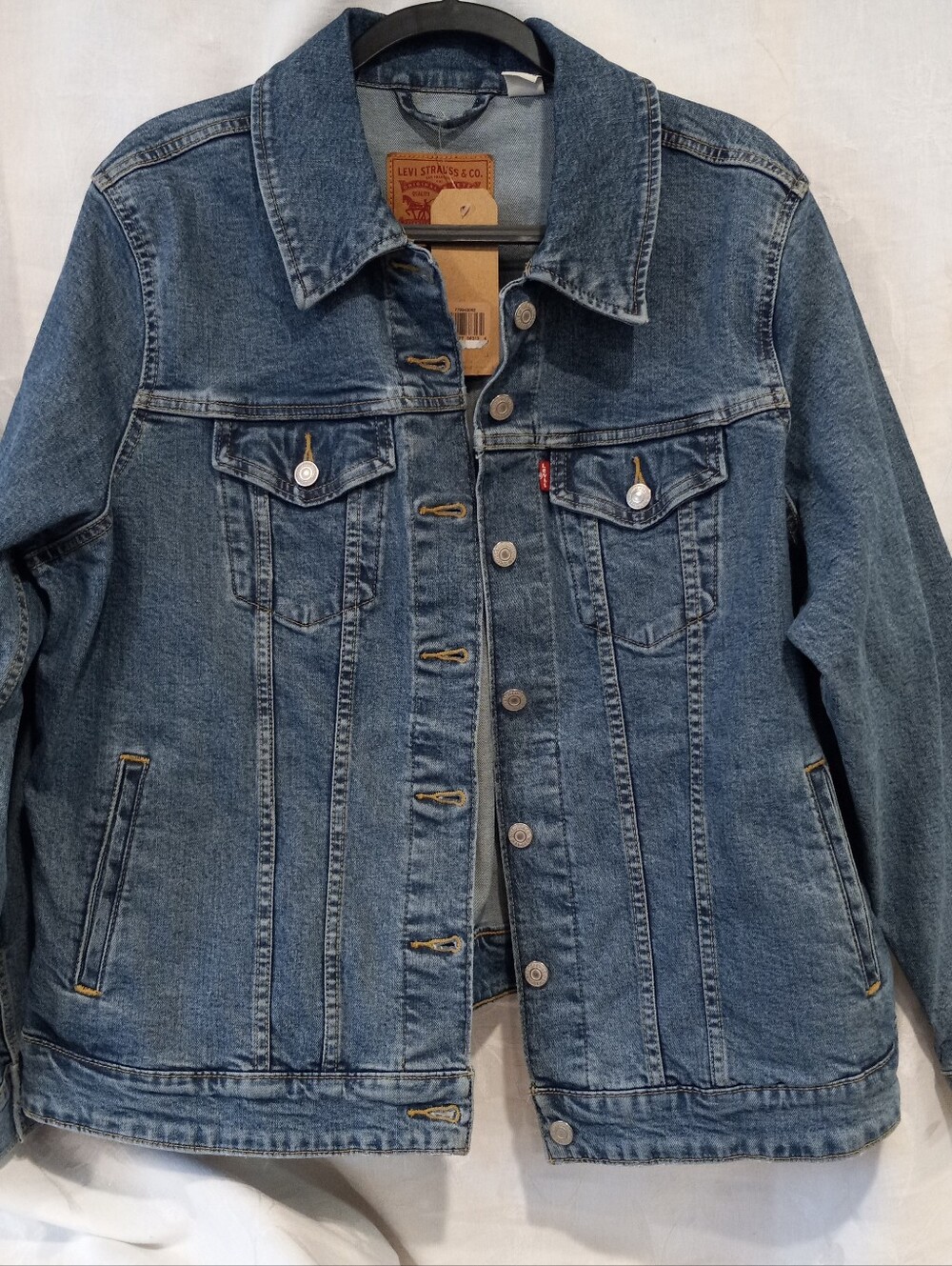 NWT Levi's Medium Blue Classic Denim Jacket 2X Red Tag